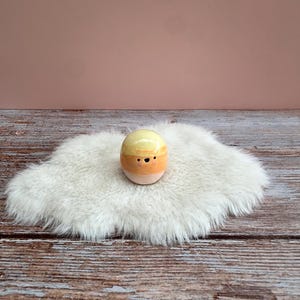 Mini Ceramic Bloomie: Handmade Desk Buddy, Collectible Pottery Gift Sunset Ombré
