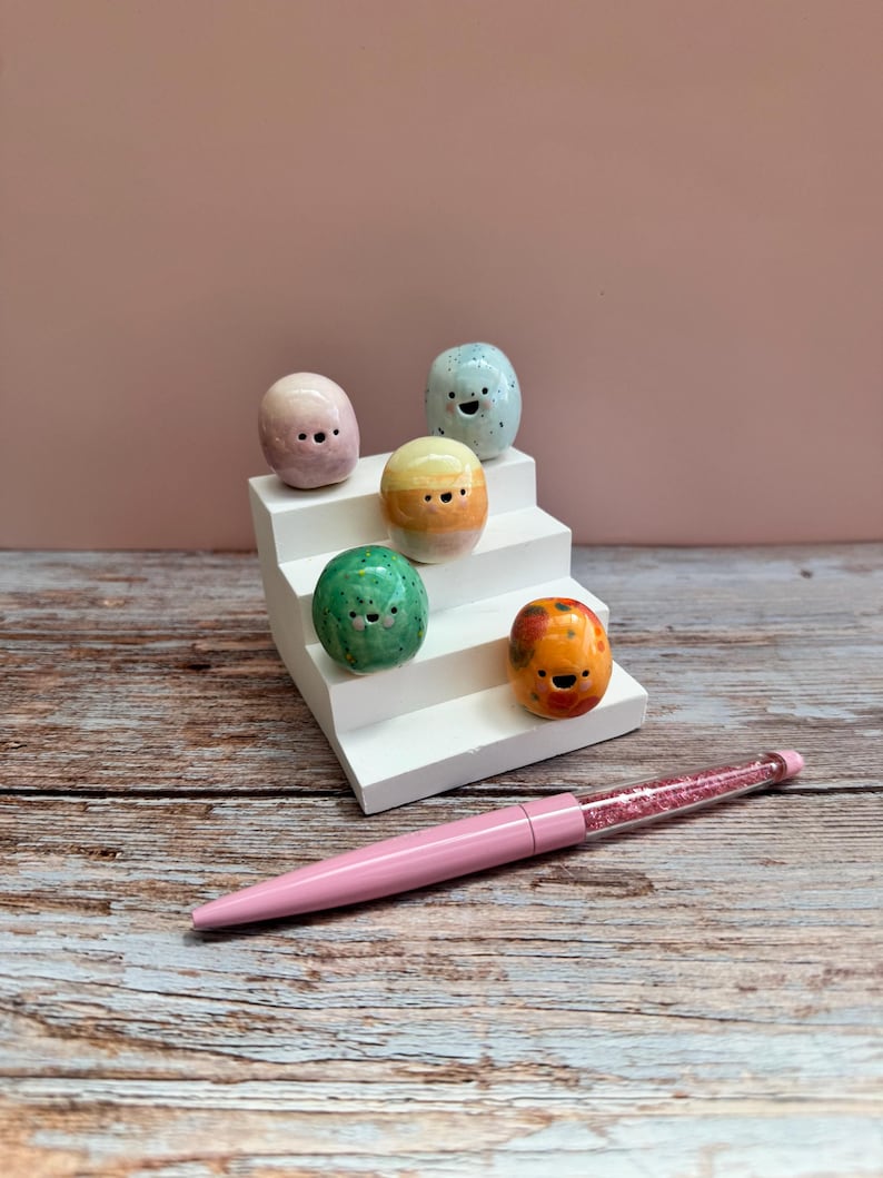Mini Ceramic Bloomie: Handmade Desk Buddy, Collectible Pottery Gift image 6