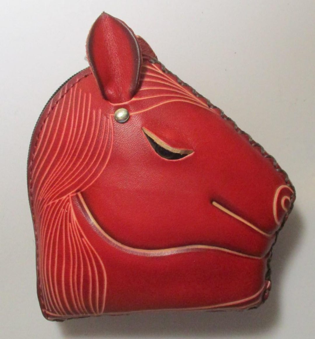 Vintage Leather Horse Coin Purse: Funny Equine Accessory - Etsy