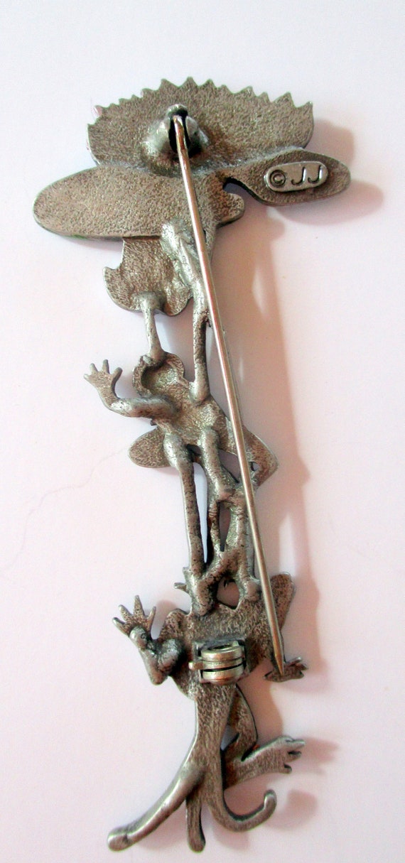 Vintage JJ Pin-Frog Lily Pad-Jonette Jewelry broo… - image 5