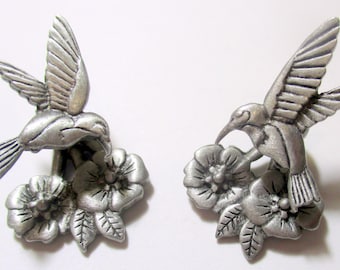 Vintage JJ Earrings- Hummingbird Earrings- Jonette Jewelry- unique gift-made in USA