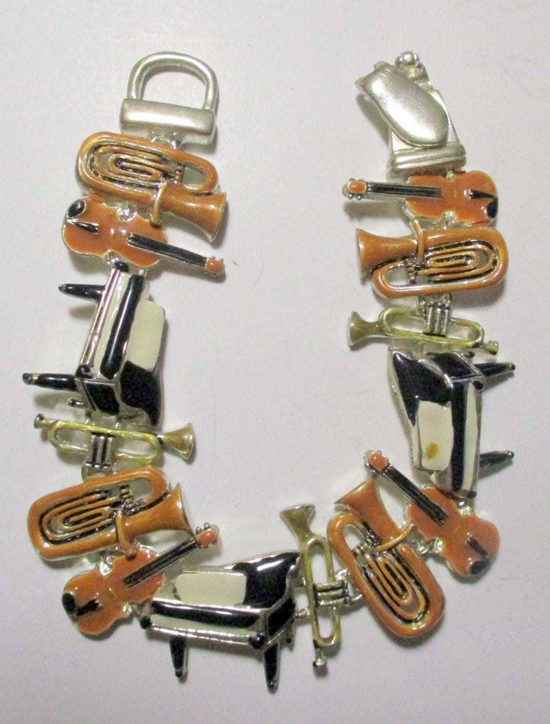 Vintage Musical Instrument Charm Bracelet: Musician Gift - Etsy