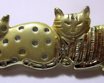 Vintage Pin AJC-Cats- Kitty Cats-Feline-Unique gift Collectible for Cat lover -made in USA