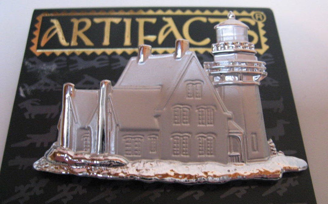 Vintage JJ Lighthouse Brooch – Silver Tone Pewter Nautical Jewelry - Etsy