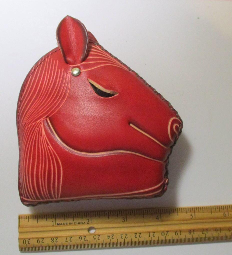 Vintage Leather Horse Coin Purse: Funny Equine Accessory - Etsy