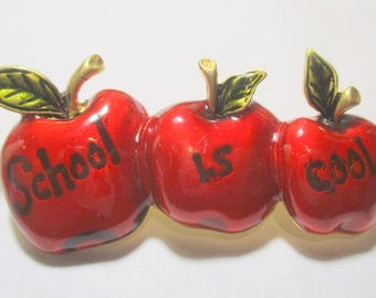 Vintage AJC Apple Pin – School is Teacher Jewelry USA Made