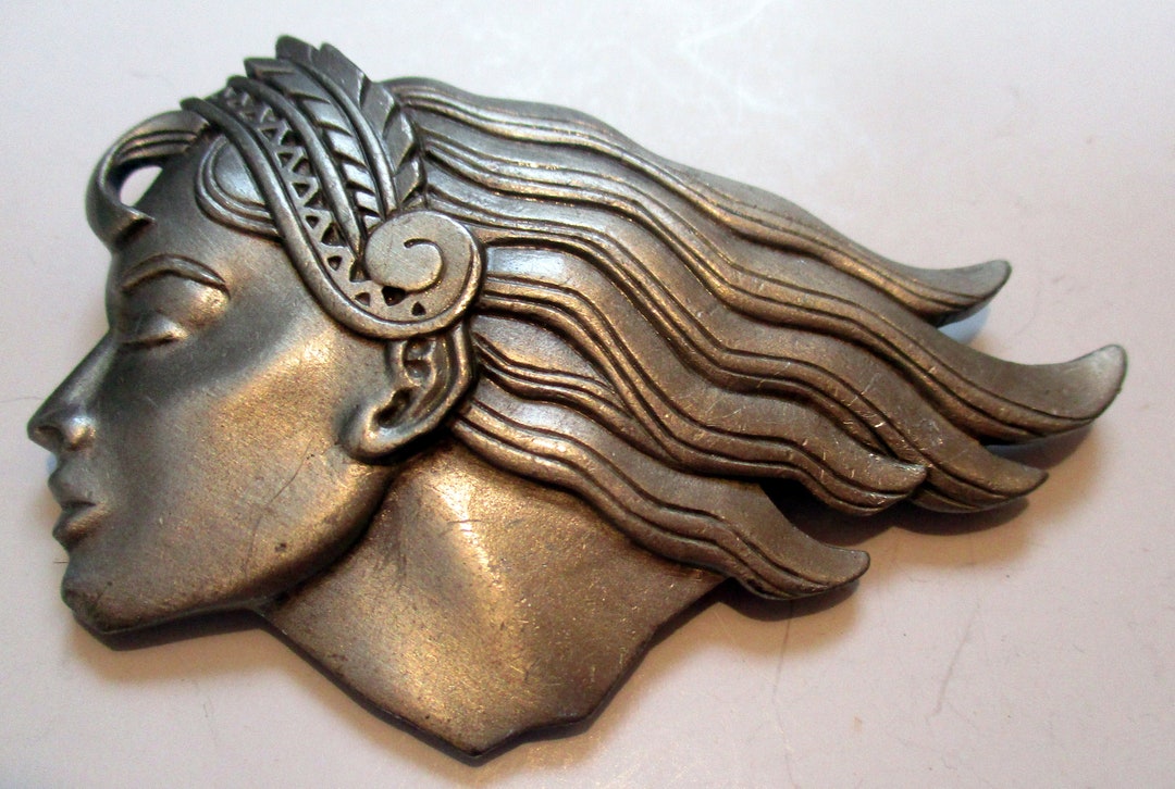 Vintage JJ Goddess Brooch: Jonette Jewelry Celestial Woman Pin - Etsy