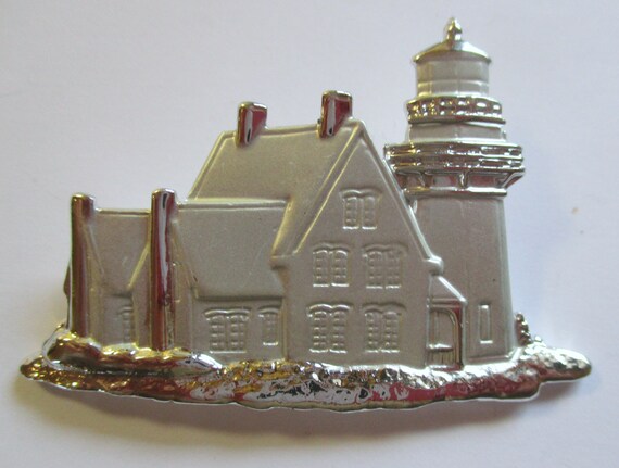 Vintage JJ pin Lighthouse- Jonette Jewelry brooch… - image 6