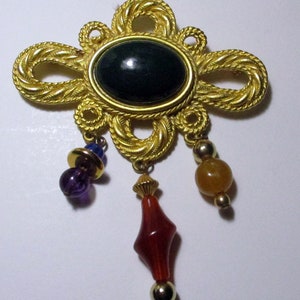Vintage JJ Pin- Victorian style-Jonette Jewelry brooch- unique gift under 25- made in USA-hard to find