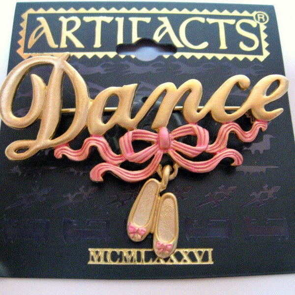 Vintage JJ pin- Dance- Ballet-Gift for Dancer-Jonette Jewelry- Artifacts collectible- made in USA