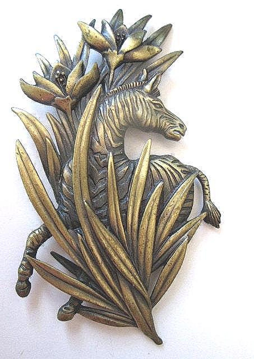 Vintage Zebra Brooch Pin, JJ Jonette Jewelry, USA Made - Etsy