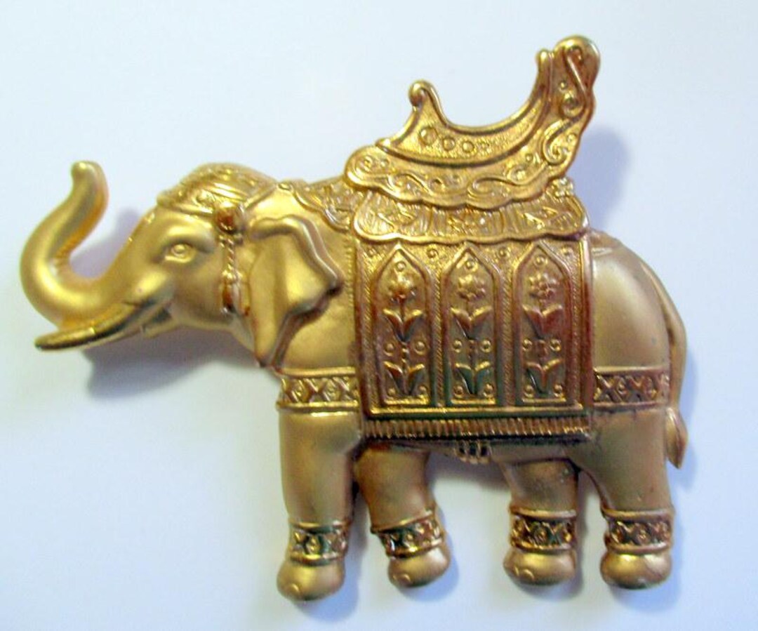 Vintage JJ Pin Elephant Pachyderm-jonette Jewelry Brooch- Made in USA ...