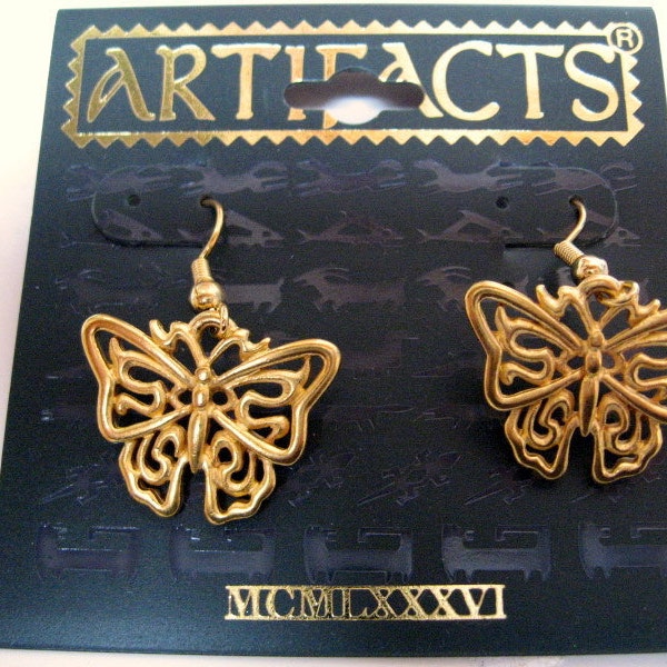 Vintage JJ Earrings Butterfly- Jonette Jewelry- Unique Gift-made in USA