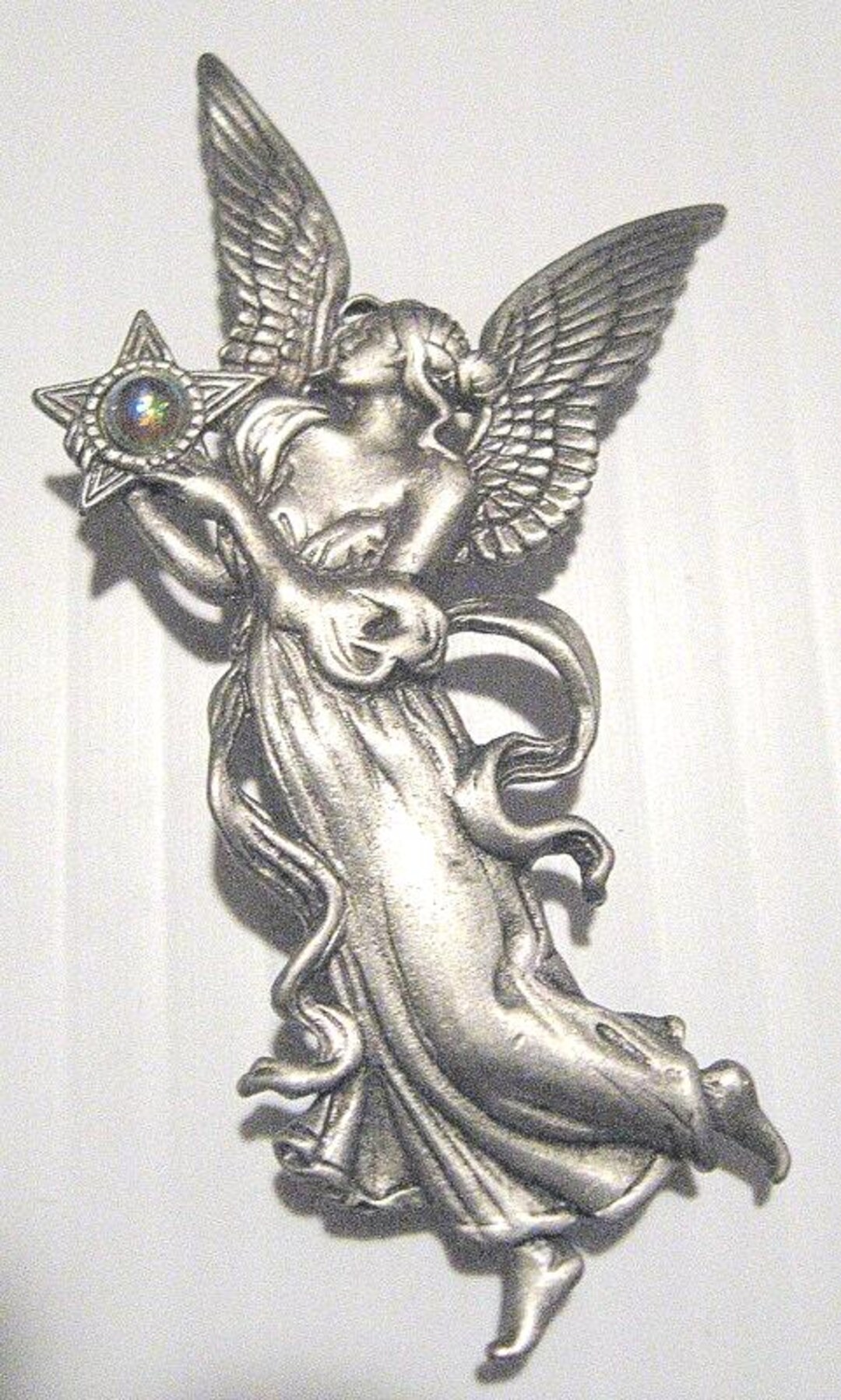 Vintage JJ Angel Pin – Celestial Star Brooch, USA Made - Etsy