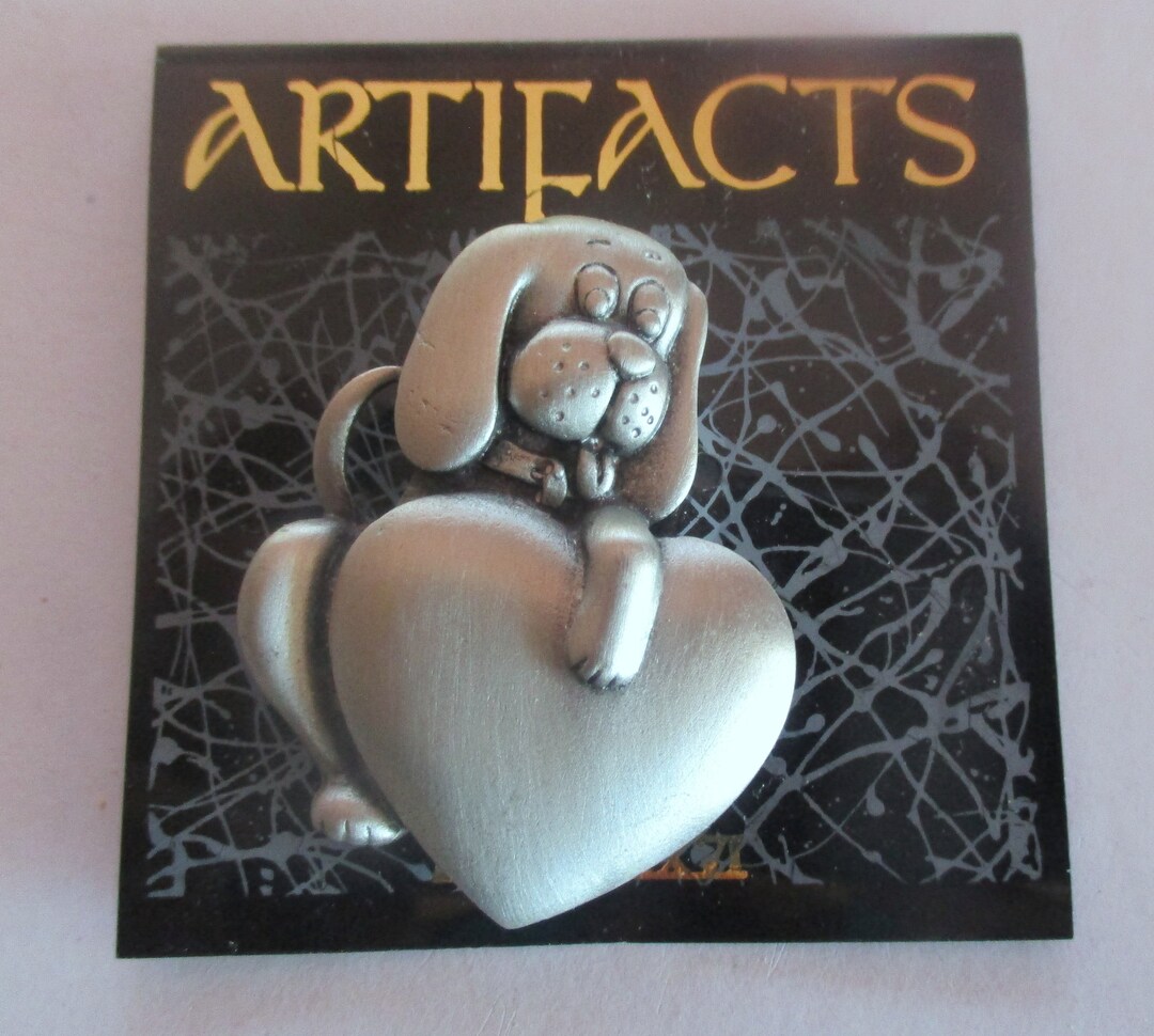 Vintage JJ Jonette Dog Pin – Heart, Made in USA - Etsy