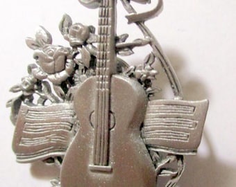 Vintage JJ Music Pin Brooch: Jonette Jewelry Collectible, Made in USA