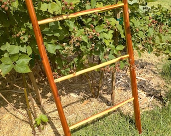 Red Cedar Ladder - Hand-Split Wood Towel Stand | Riven Wood | Heritage Quality