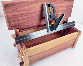 Red Cedar Medieval Coffer - Hand-Tooled Pegged Thru Tenon Keepsake Chest