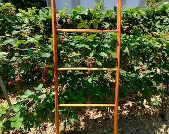 Red Cedar Ladder - Riven Wood | Castlecore Blanket Rack | Architectural Heritage Decor