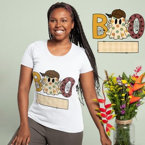 Custom Halloween Boo Ghost Shirt, Personalized Name Ghost Design, Spooky T-Shirt for Halloween
