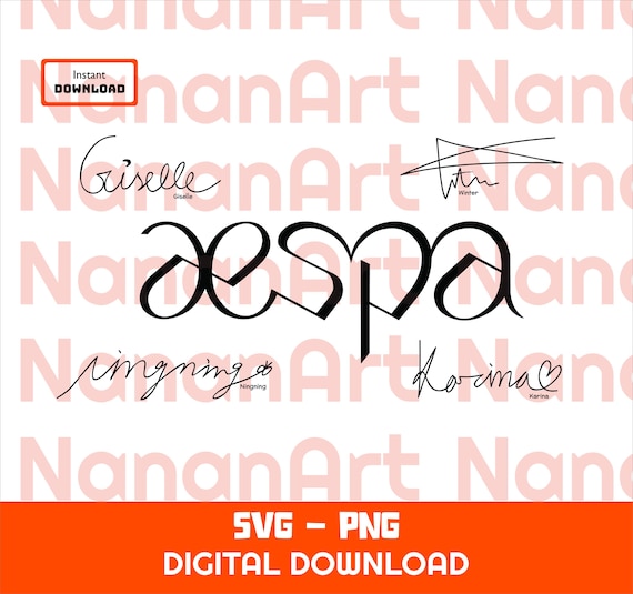 Aespa Signature SVG PNG Bundle | Kpop Digital Download | MY