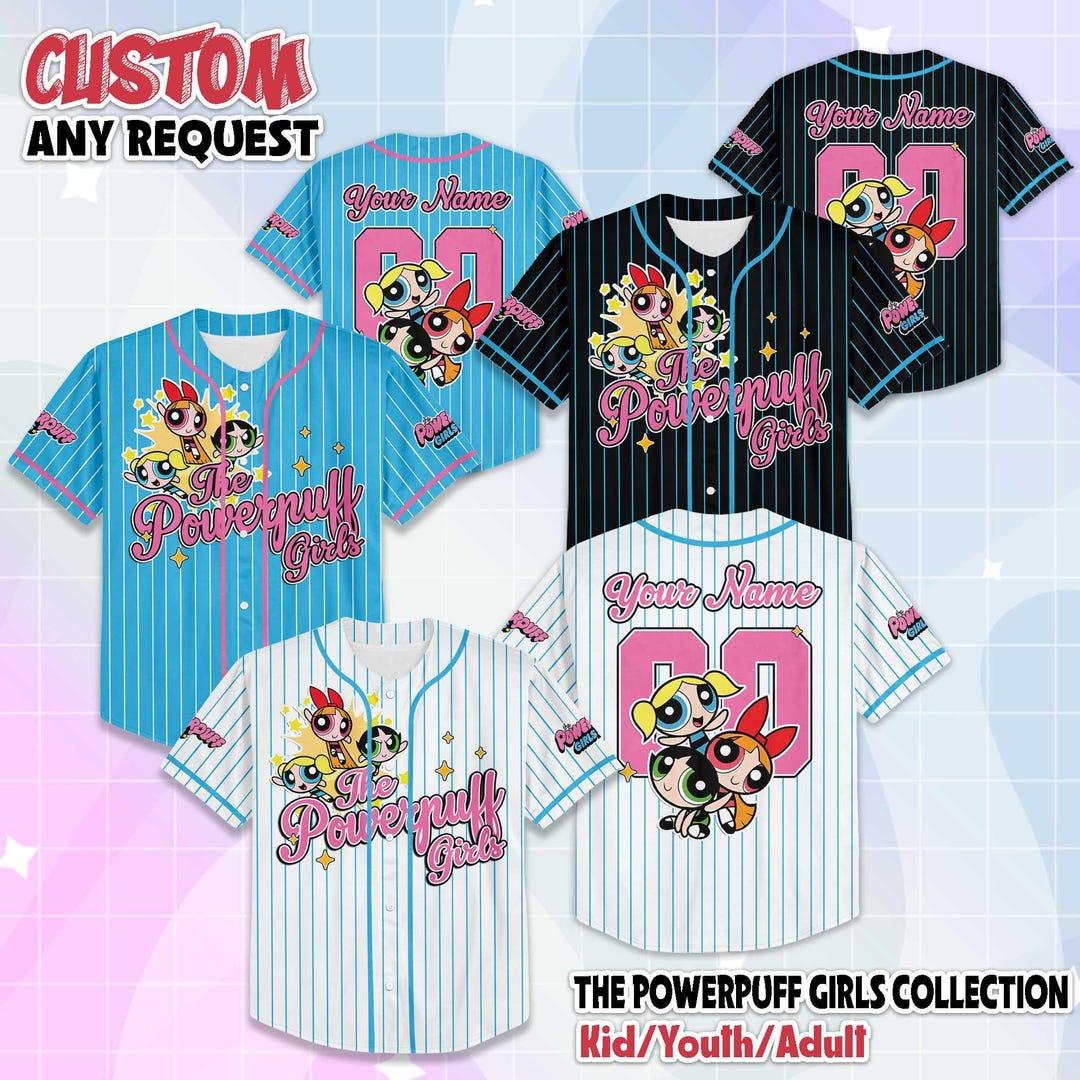 Custom the Powerpuff Girls Baseball Jersey, the Powerpuff Girls Shirt ...