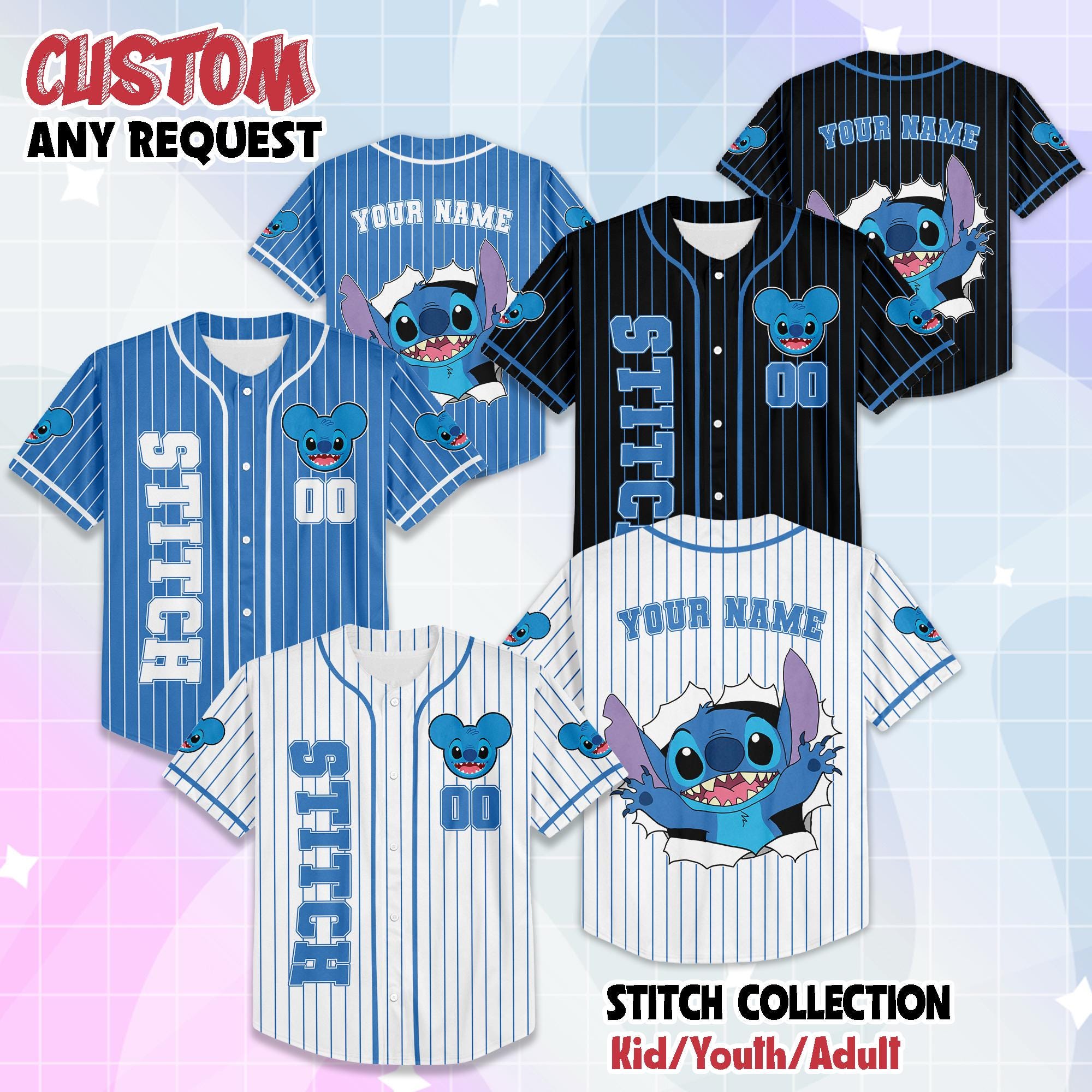 Lilo and stitch baseball jersey - Etsy 日本