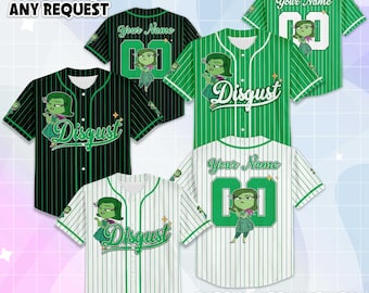 Camisa de beisebol personalizada da Nojinho, camisa personalizada da Disney Divertida Mente, conjunto combinando para viagem à Disney, presente de aniversário da Disneylândia