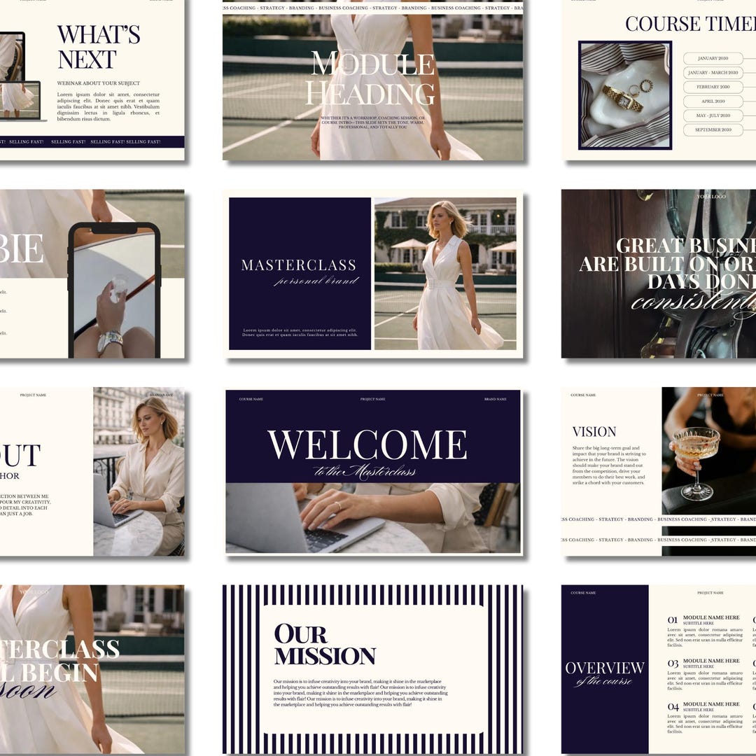 Masterclass Slide Deck Template | Workshop Presentation | Webinar ...