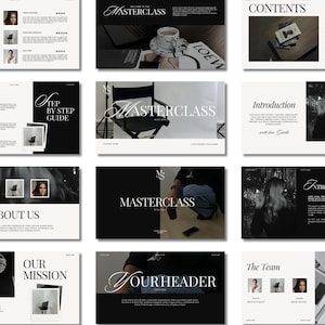 Masterclass Webinar Presentation Template | Online Course Slides | Coaching Workshop Canva Template | Course Presentation