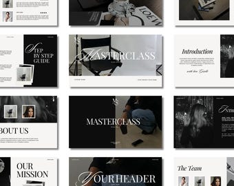 Masterclass Webinar Presentation Template | Online Course Slides | Coaching Workshop Canva Template | Course Presentation