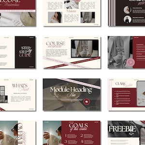 Masterclass Slide Deck Template | Workshop Presentation | Webinar Slides Canva Template | Business Training, Course Creator, Coaching Kit image 1