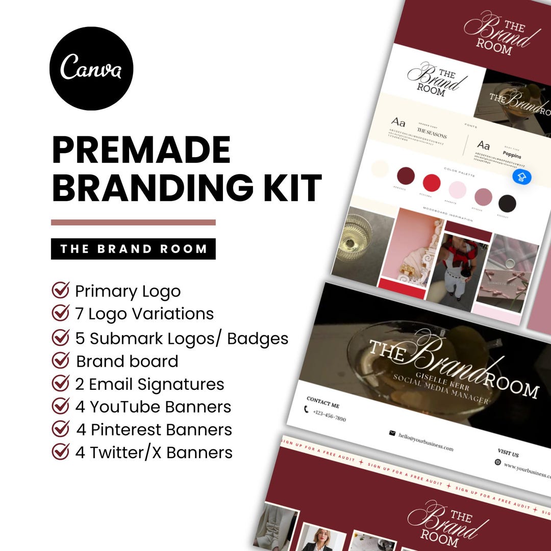 Branding Kit Template | Complete Brand Identity | Logo Set, Color ...