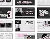 Masterclass Slide Deck Template | Workshop Presentation | Webinar Slides Canva Template | Business Training, Course Creator, Coaching