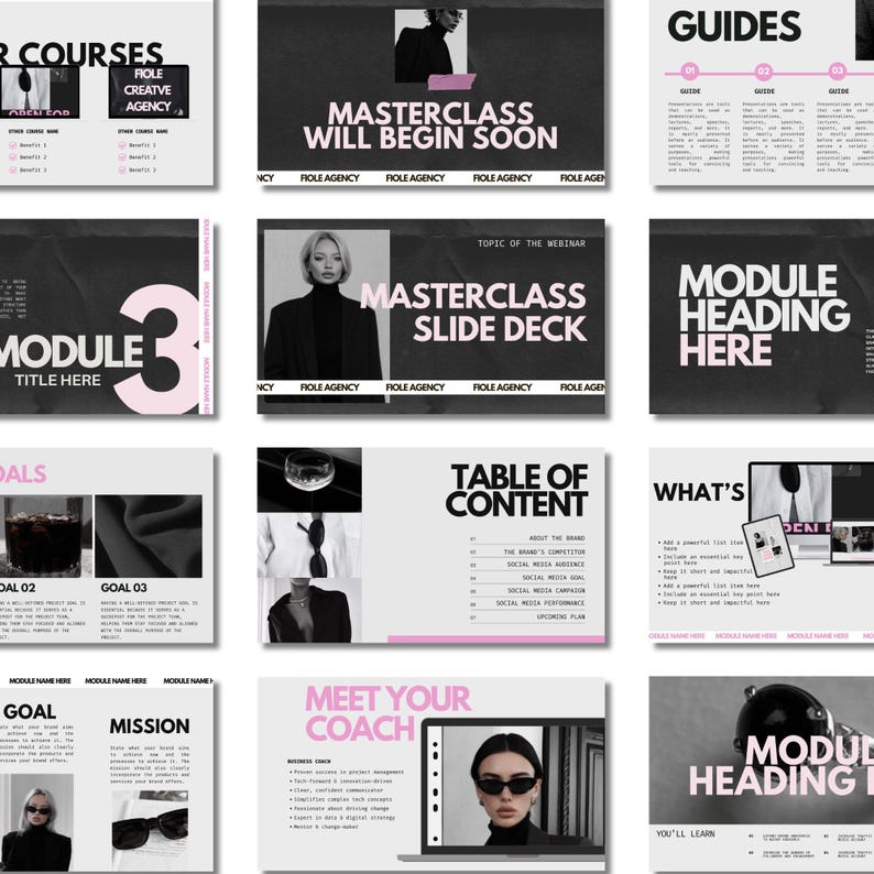 Course End Slide Masterclass Slide Deck Template | Workshop Presentation | Webinar ...