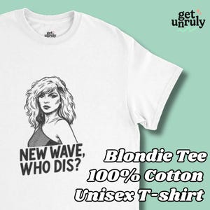 Debbie Harry T-Shirt – “New Wave, Who Dis?” Tee | Retro New Wave Shirt | 80s Music Graphic Tee | Punk Rock Blondie Style Top | Unisex Fit