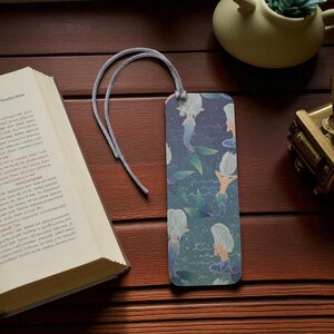 Mermaid Bookmark | Textured Mermaid Tail Front & Holographic Scale Vinyl Back | Book Lover Gift
