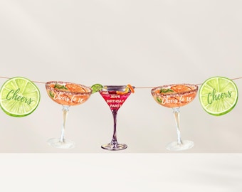 Spersonalizowany baner na 18. urodziny: Dekoracje na przyjęcie koktajlowe