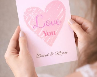 Personalised Valentine’s Day Decor Set | Custom Love Card, Cake Topper, I Love You Banner & Gold Candles | Romantic Valentine Gift