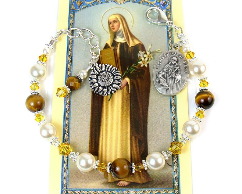 St. Catherine of Siena Rosary Bracelet St. Catherine Chaplet image 0