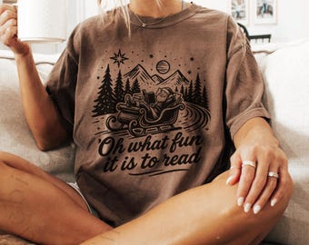 Oh What Fun It Is To Read Christmas Book Lover Shirt