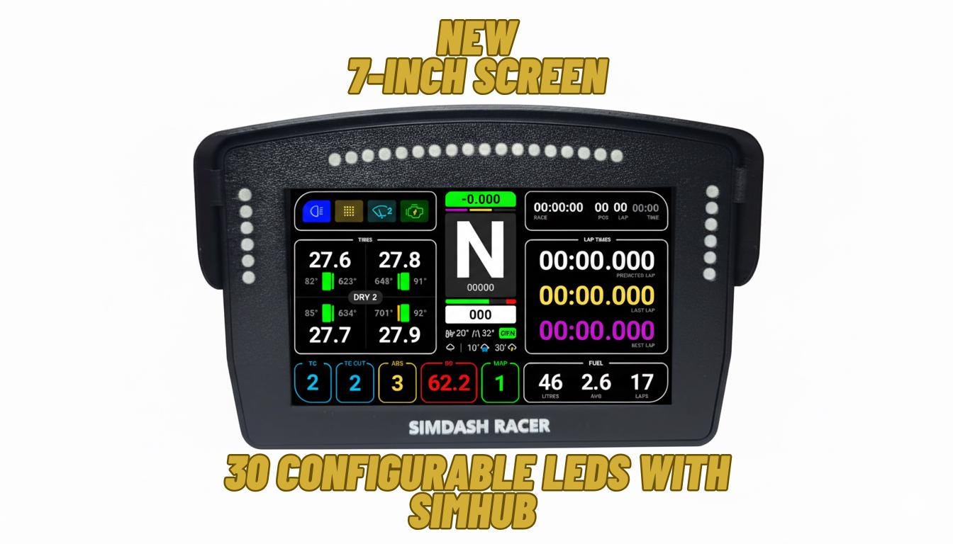 7 Inch Sim Racing Dashboard - Etsy