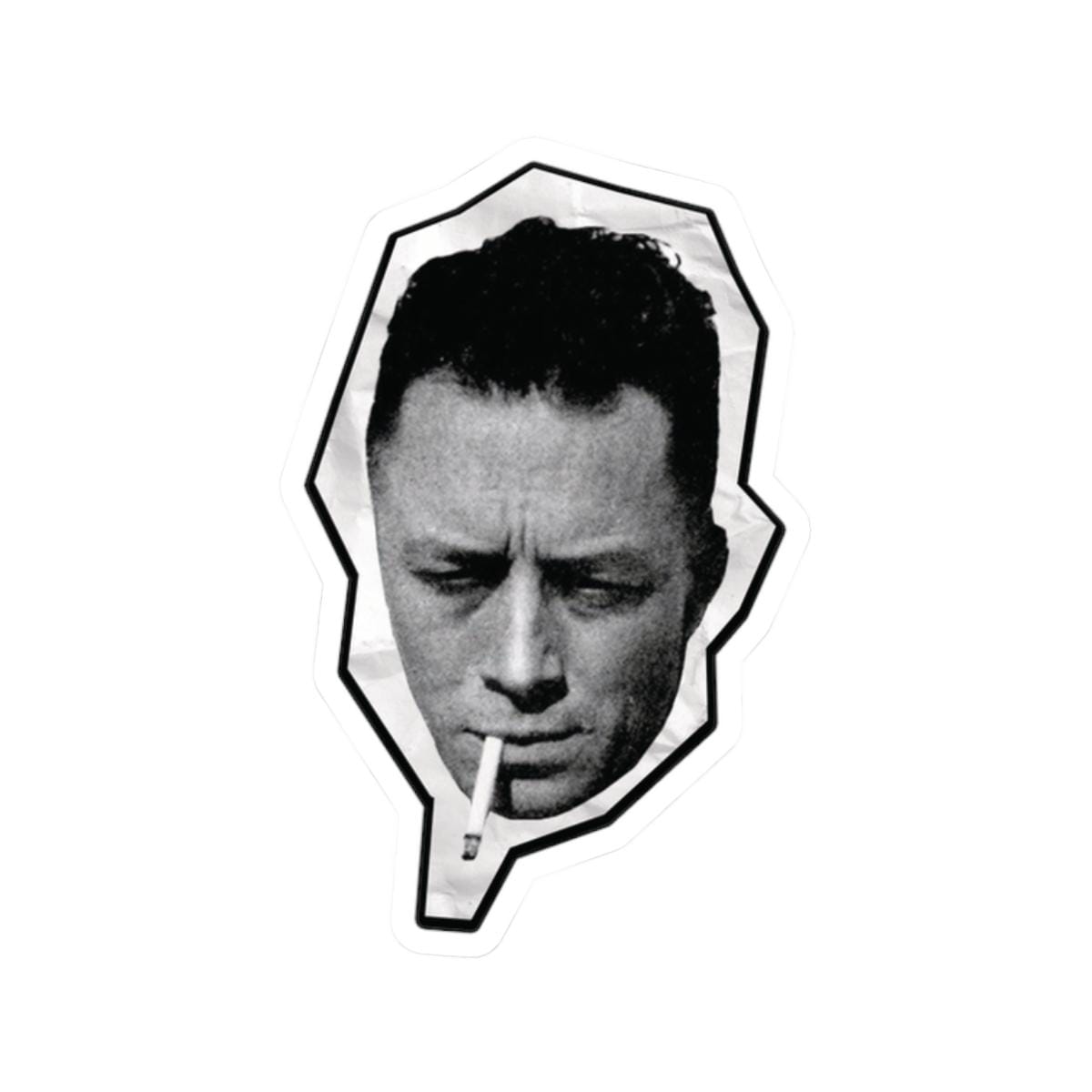 albert camus cat cigarette Albert Camus Stickers