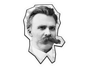 Friedrich Nietzsche Sticker: Philosopher Decal, Literature Gift