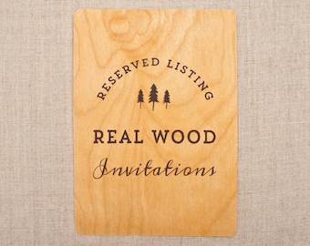 real wood wedding invitations and cards by woodchickinvitations