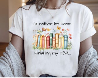 Bookworm-T-shirt: vlinders, TBR-lijst - cadeau voor boekenliefhebbers