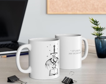Vierter Flügel Drache Keramikbecher: Geschenk für Buchliebhaber