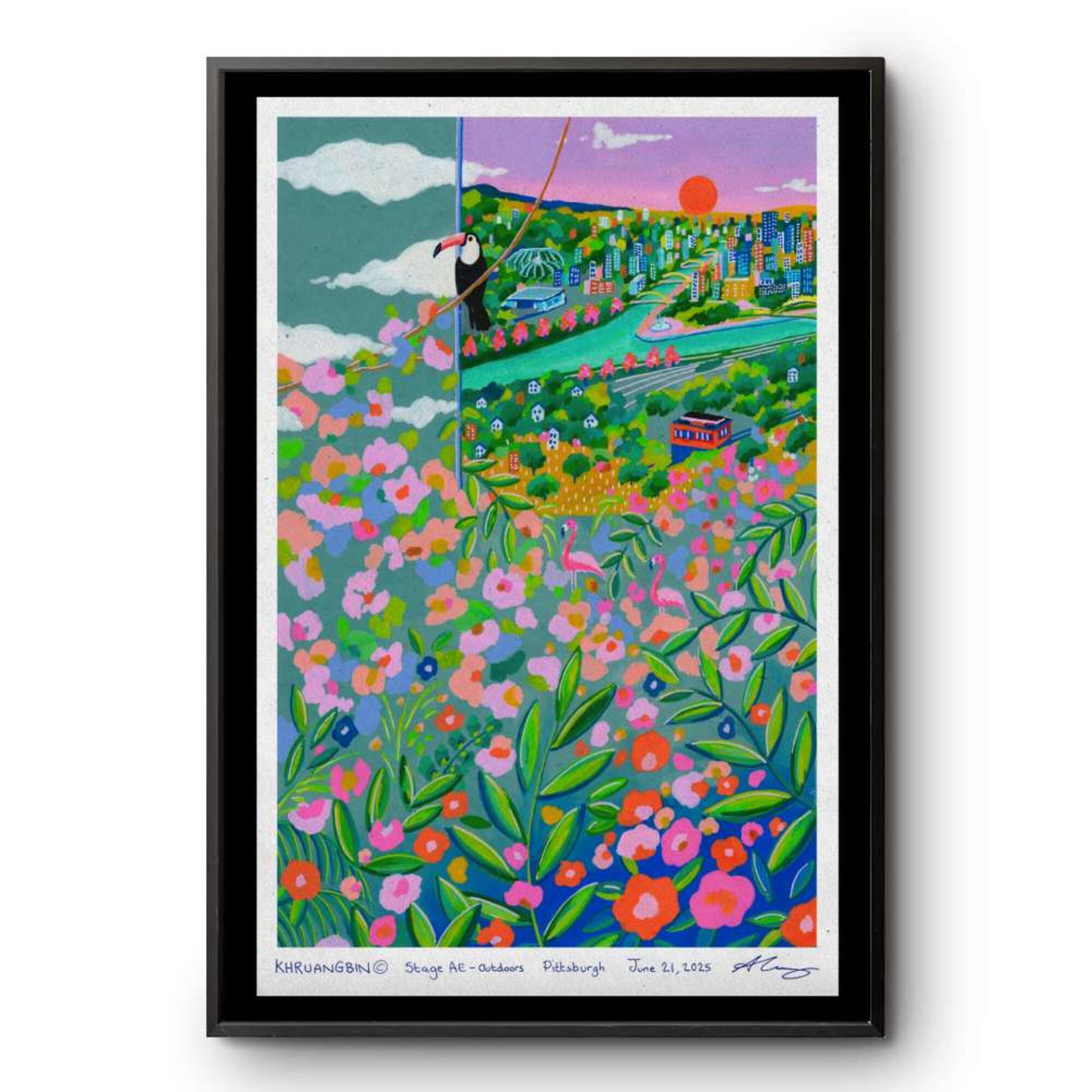 Khruangbin Pittsburgh, PA Jun 21 2025 Concert Poster-Portrait - Poster