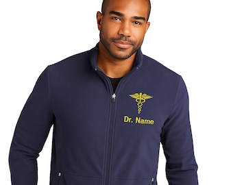 Custom Microfleece Jacket with Embroidery - Personalized Name & Logo Jacket - Fleece for Nurses and Doctors
