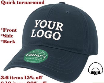 Custom Embroidered EZA Legacy Dad Hat | Personalized Legacy Twill cap | Your logo Embroidery